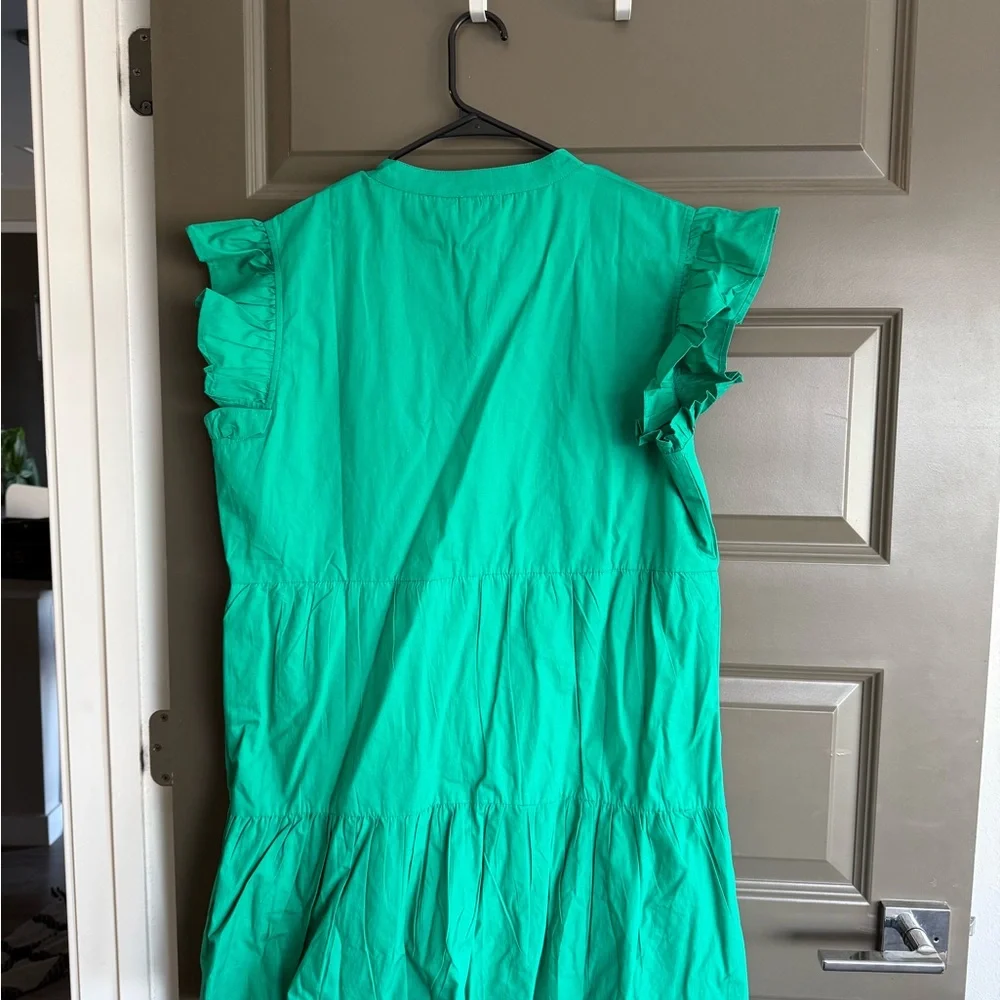 Shop the Mint Ruffle Sleeve Dress - Picture 4 of 4